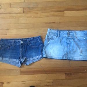 American Eagle shorts and skirt set